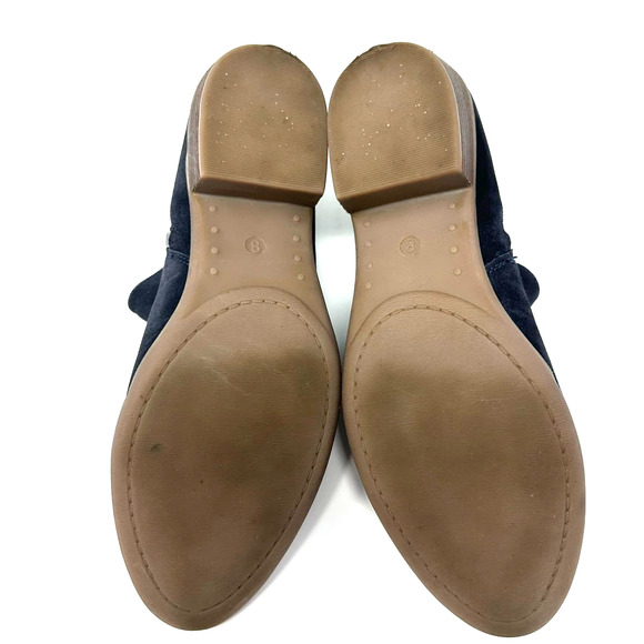 Diba size 8 M black leather ankle booties‎ shoes side zip rubber sole - Picture 6 of 10